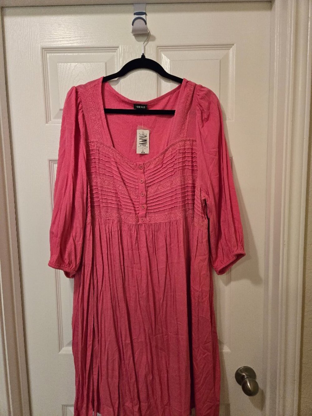 Torrid pink midi dress size 2x new with tags